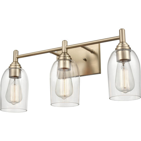 Arlett 3 Light 22 inch Modern Gold Vanity Light Wall Light